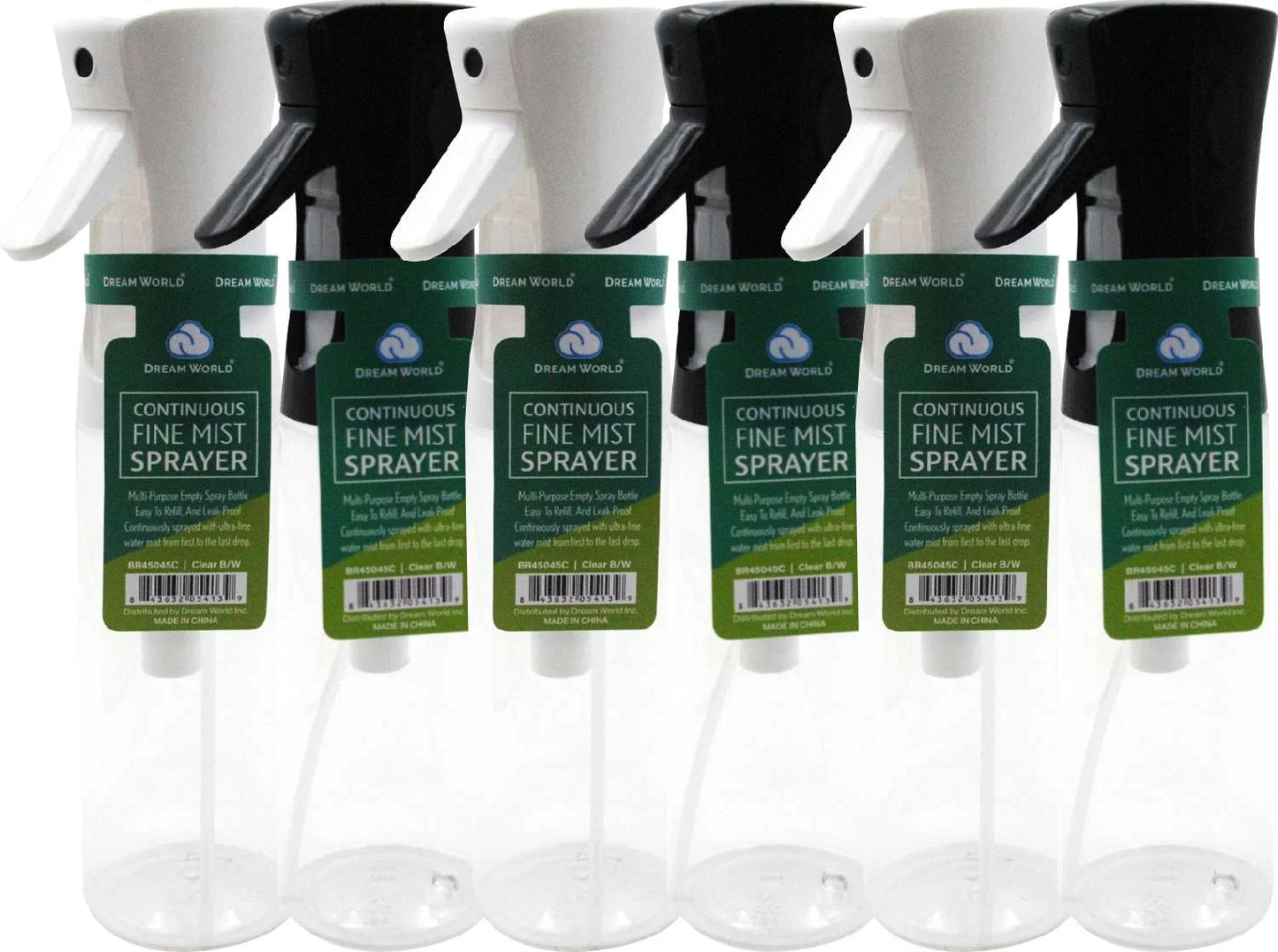 DREAM BOTTLE SPRAY MIST CLEAR BLACK OR WHITE TOP