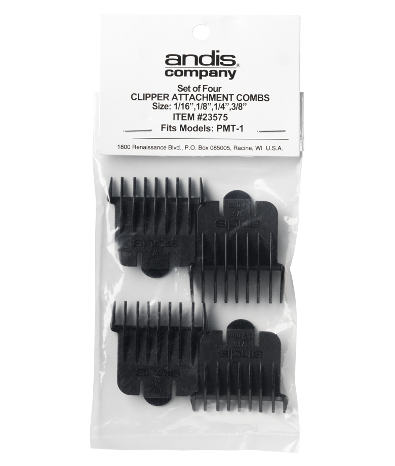 Andis Snap-On Blade Attachment Combs 4-Comb Set (T-out liner)