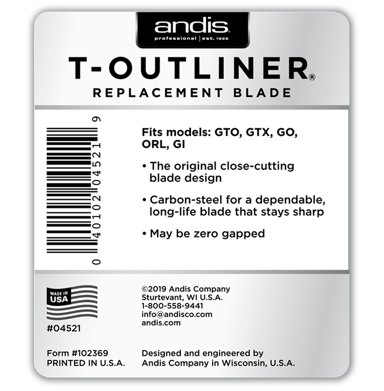 Andis T-Outliner® Replacement Blade - Carbon Steel