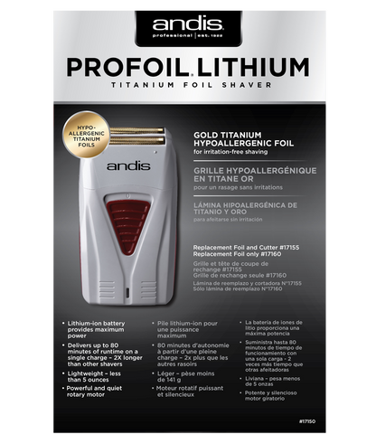 Andis ProFoil® Lithium Titanium Foil Shaverm