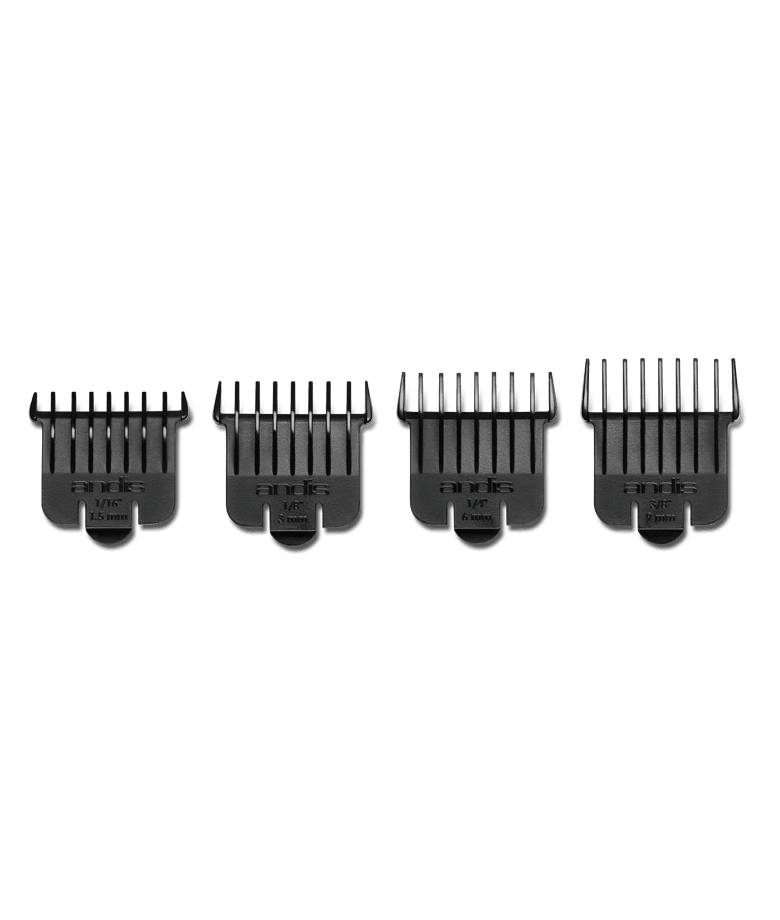 Andis Snap-On Blade Attachment Combs 4-Comb Set (T-out liner)