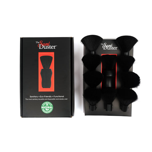 The Sani Duster 10 Brush Starter Kit with Handle Set or Wall Dispenser