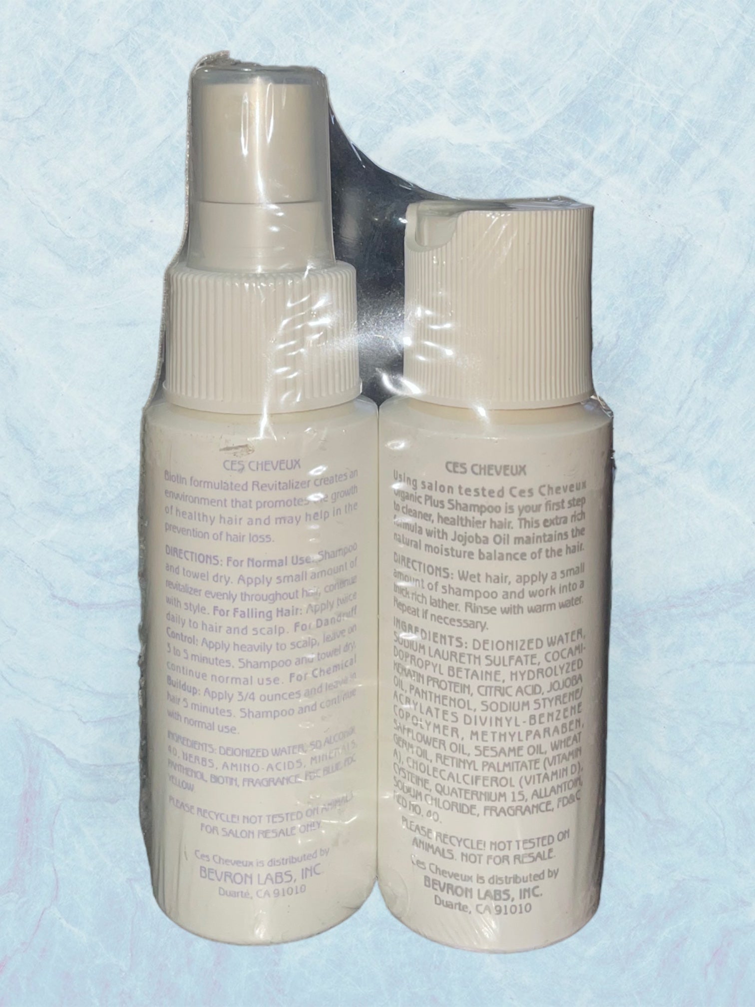 Ces cheveux organic plus shampoo and revitalizer 2 oz set