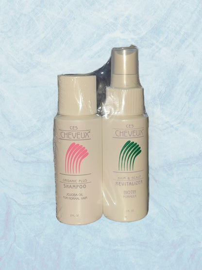 Ces Cheveux  Organic Plus Shampoo and Revitalizer 2 oz set